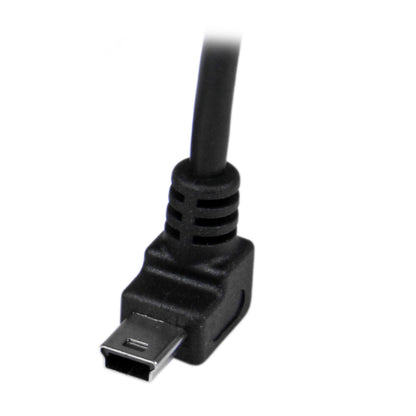 StarTech.com Down Angle Mini USB Cable - 2m - Black - USB A to Mini USB B - USB to Mini USB Cable - Mini USB Charger - USB A to Mini B (USBAMB2MD)