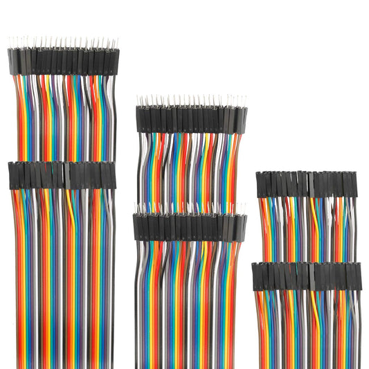 120pcs Breadboard Jumper Wires 20cm Wire Length Optional Dupont Cable Assorted Kit Male to Female Multicolored Ribbon Cables