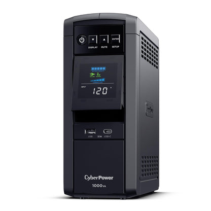 CyberPower CP1500PFCLCD PFC Sinewave UPS Battery Backup and Surge Protector, 1500VA/1000W, 12 Outlets, AVR, Mini Tower, UL Certified