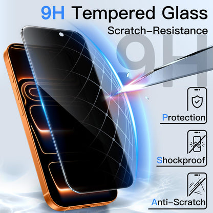 JETech Privacy Screen Protector for iPhone 15 6.1-Inch, Anti-Spy Tempered Glass Film with Easy Installation Tool, 2-Pack