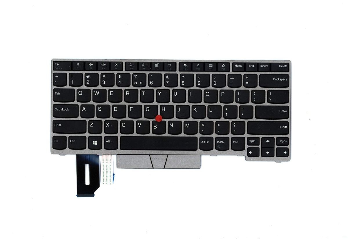 Replacement Lenovo T480s Black - PT Backlit Keyboard for Lenovo Thinkpad T480s, T490, E490, L480, L490, L380, L390, L380 Yoga, L390 Yoga, E490, E480