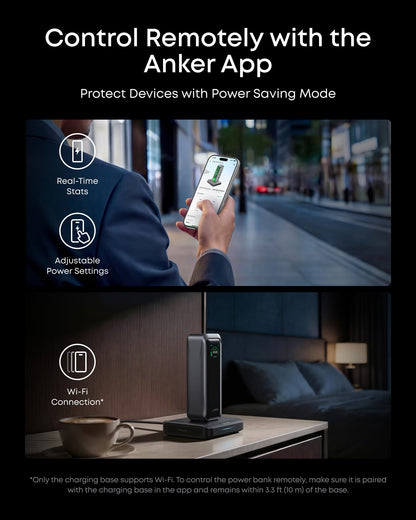 Anker Prime Power Bank, 20,100mAh 3-Port Portable Charger with 220W Max Output, Two-Way Charging, TSA-Approved, App Control, for MacBook, iPhone 17/16 Series, and More (Base Not Included)