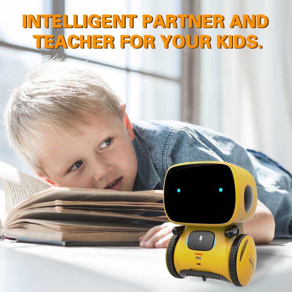 98K Robot Toys for Girls and Boys Rechargeable, Touch and Voice Control Robots Interactive Talking Smart Partner and Teacher with Singing, Dancing, STEM Toy Gifts for Kids Age 3 and Up