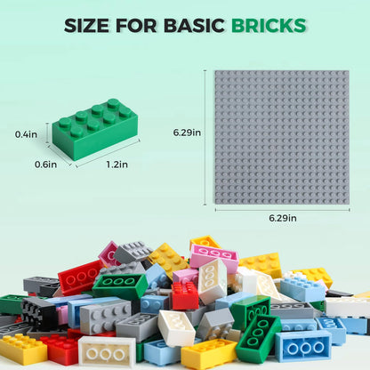 HUIZDQ 1500 Pieces Building Bricks, Classic Bulk Small Blocks, Classic Bricks Set Basic Building Blocks Compatible with All Major Brands