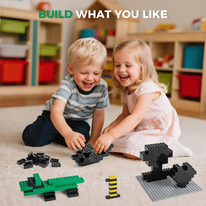 HUIZDQ 1500 Pieces Building Bricks, Classic Bulk Small Blocks, Classic Bricks Set Basic Building Blocks Compatible with All Major Brands