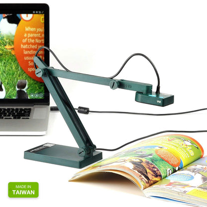 IPEVO V4K Ultra High Definition 8MP USB Document Camera — Mac OS, Windows, Chromebook Compatible for Live Demo, Web Conferencing, Distance Learning, Remote Teaching, Green