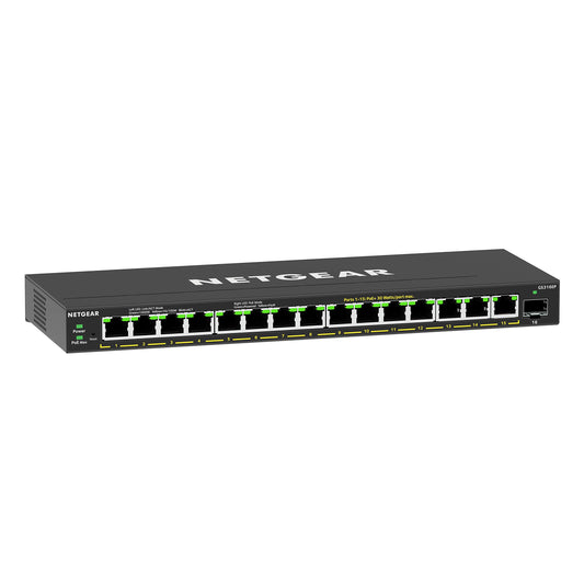 NETGEAR 5 Port PoE Gigabit Ethernet Easy Smart Managed Essentials Switch (GS305EP) - with 4 x PoE+ @ 63W, Desktop or Wall Mount
