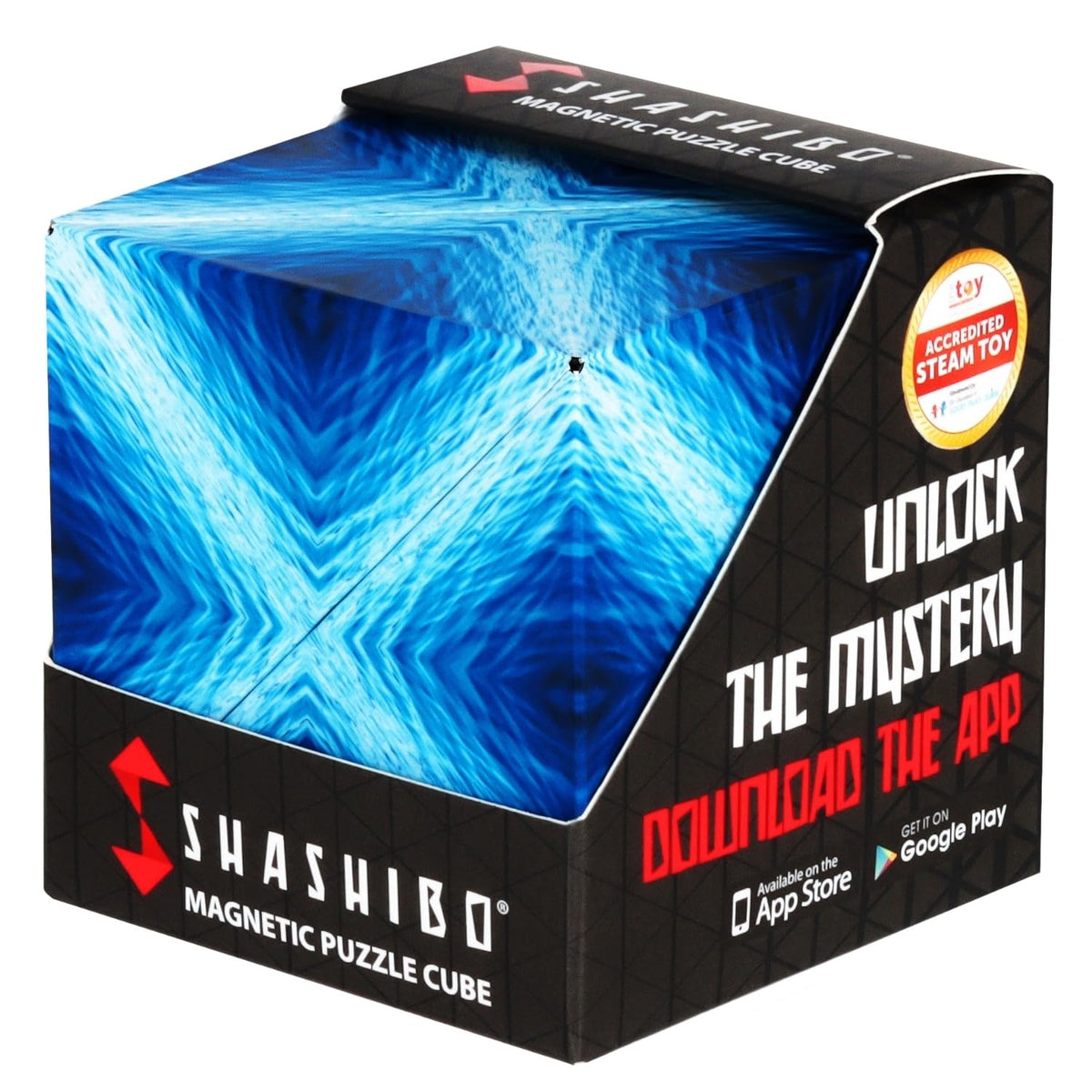 Shashibo Shape Shifting Box - Award-Winning STEM Fidget Toy with Ultra Strong Magnets - Puzzle Cube Transforms Into 100+ Shapes, Perfect Sensory Gift for Kids, Teens, and Adults (Spaced Out)