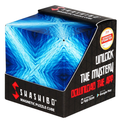 Shashibo Shape Shifting Box - Award-Winning STEM Fidget Toy with Ultra Strong Magnets - Puzzle Cube Transforms Into 100+ Shapes, Perfect Sensory Gift for Kids, Teens, and Adults (Spaced Out)