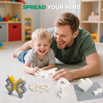 HUIZDQ 1500 Pieces Building Bricks, Classic Bulk Small Blocks, Classic Bricks Set Basic Building Blocks Compatible with All Major Brands