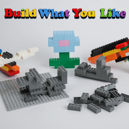 HUIZDQ 1500 Pieces Building Bricks, Classic Bulk Small Blocks, Classic Bricks Set Basic Building Blocks Compatible with All Major Brands