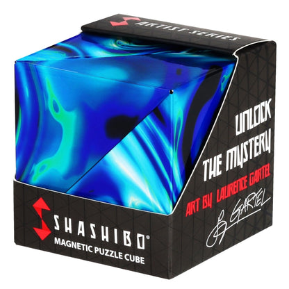 Shashibo Shape Shifting Box - Award-Winning STEM Fidget Toy with Ultra Strong Magnets - Puzzle Cube Transforms Into 100+ Shapes, Perfect Sensory Gift for Kids, Teens, and Adults (Spaced Out)