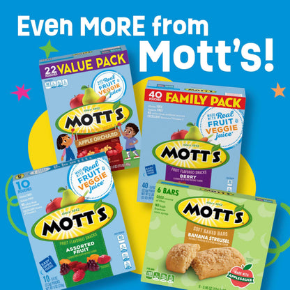 Mott's Fruit Flavored Snacks, Berry, Gluten Free Snack, Family Pack, 40 Ct, 32 oz