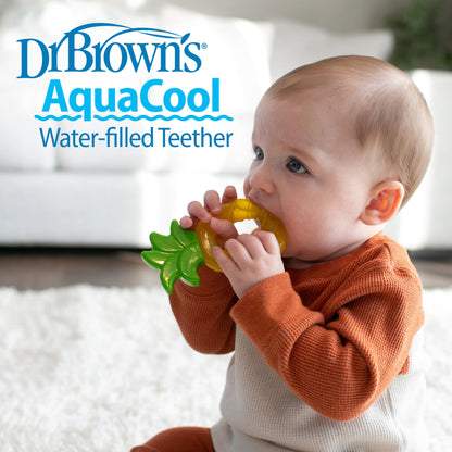 Dr. Brown's AquaCool Water-Filled Teether, Cooling Baby Teether Toy for Sore Gums, Apple Pineapple, BPA-Free, 3m+, 2-Pack