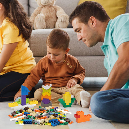 HUIZDQ 1500 Pieces Building Bricks, Classic Bulk Small Blocks, Classic Bricks Set Basic Building Blocks Compatible with All Major Brands