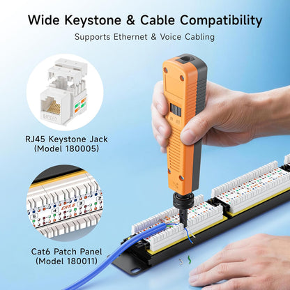Cable Matters 110 Punch Down Tool with 110 Blade, Ethernet PunchDown Tool, Keystone Punch Down Device for Cat 8/7/6A, Cat 6, Cat5e/5 Network