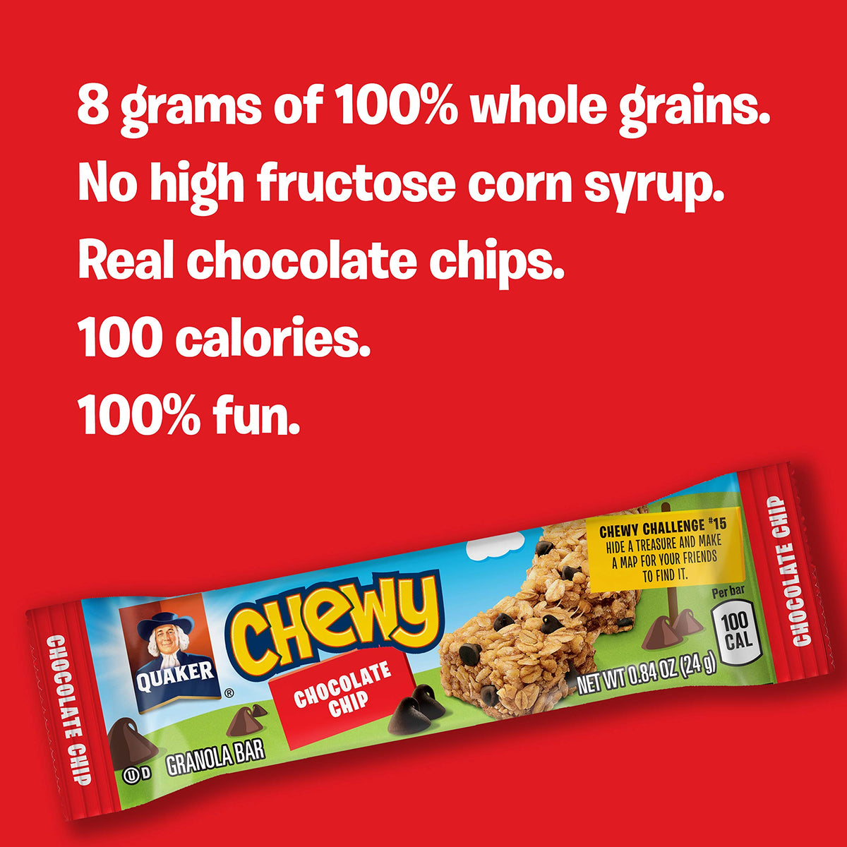 Quaker Chewy Granola Bars, Chewy & Dipps Variety Pack, 58 Count
