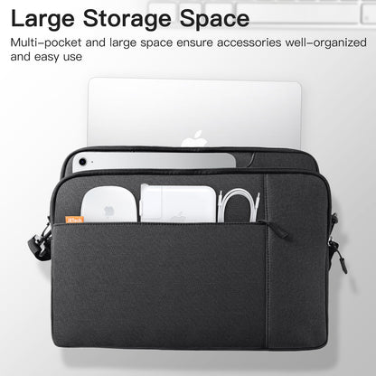 JETech 15 15.6 16 Inch Laptop Bag Case, Waterproof Computer Sleeve Cover Compatible with MacBook Air/Pro 15/16, Surface Book 3/2 15, Dell Inspiron 15.6, HP Pavilion 15.6 (Light Grey)