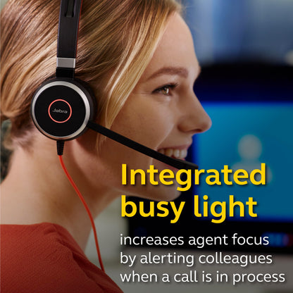Jabra Evolve 40 Professional Wired Headset, Stereo, MS-Optimized – Telephone Headset for Greater Productivity, Superior Sound for Calls and Music, 3.5mm Jack/USB Connection, All-Day Comfort Design