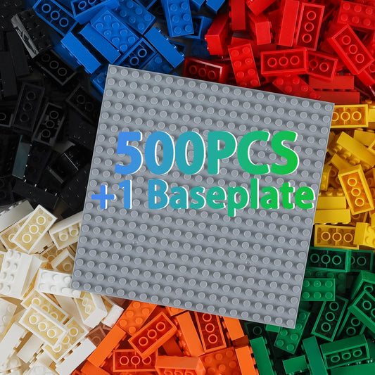 HUIZDQ 1500 Pieces Building Bricks, Classic Bulk Small Blocks, Classic Bricks Set Basic Building Blocks Compatible with All Major Brands