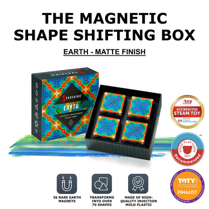 Shashibo Shape Shifting Box - Award-Winning STEM Fidget Toy with Ultra Strong Magnets - Puzzle Cube Transforms Into 100+ Shapes, Perfect Sensory Gift for Kids, Teens, and Adults (Spaced Out)