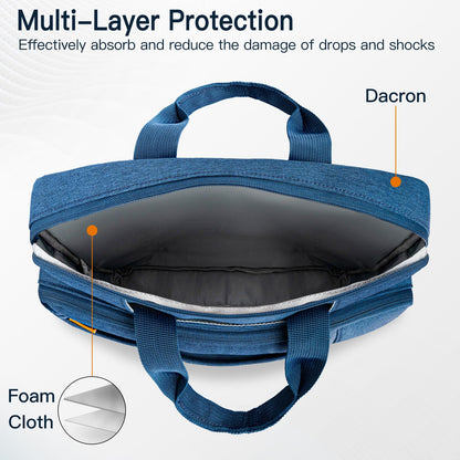 JETech 15 15.6 16 Inch Laptop Bag Case, Waterproof Computer Sleeve Cover Compatible with MacBook Air/Pro 15/16, Surface Book 3/2 15, Dell Inspiron 15.6, HP Pavilion 15.6 (Light Grey)