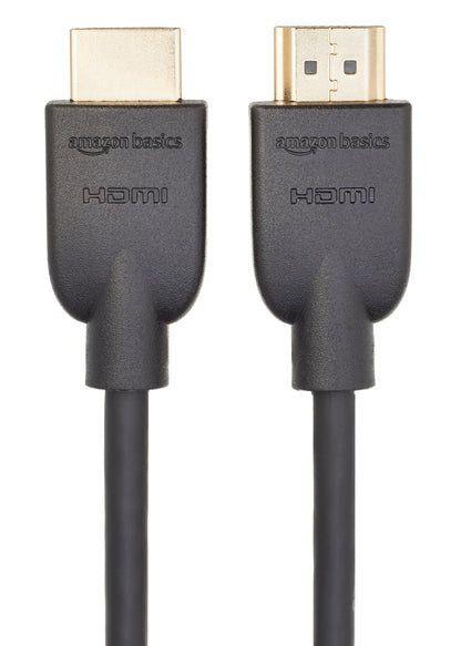 Amazon Basics HDMI Cable, 6ft, 4K@60Hz, High-Speed 4K HDMI 2.0 Cord with Ethernet, 18Gbps, 2160p, 48 bit, Compatible with TV/PS5/Xbox/Roku/Blu-ray, Black