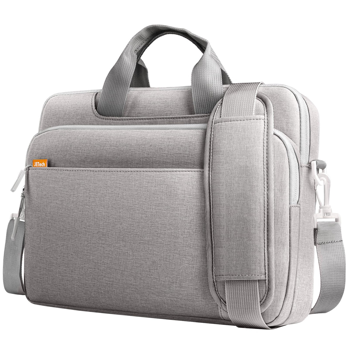 JETech 15 15.6 16 Inch Laptop Bag Case, Waterproof Computer Sleeve Cover Compatible with MacBook Air/Pro 15/16, Surface Book 3/2 15, Dell Inspiron 15.6, HP Pavilion 15.6 (Light Grey)