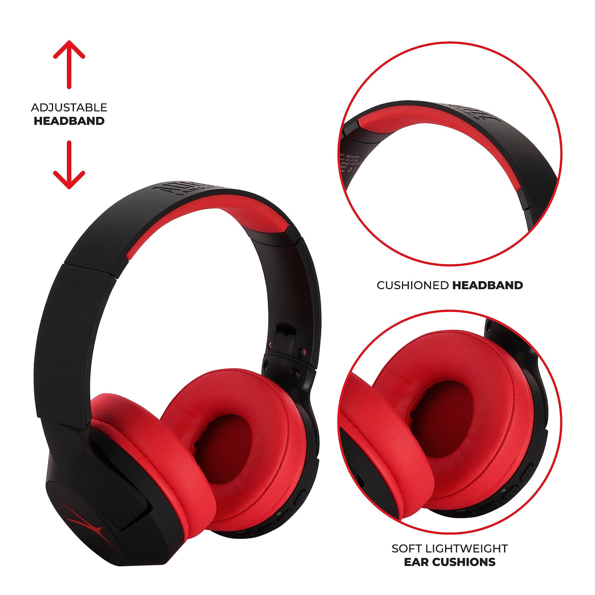 Altec Lansing Kid Safe Noise Cancelling Wireless Headphones 15H Battery, 85dB Volume Limit, Foldable Design Powerful Sound, Active Noise Cancellation Perfect for Kids Ages 7+ (Whiteout Pop Pink)