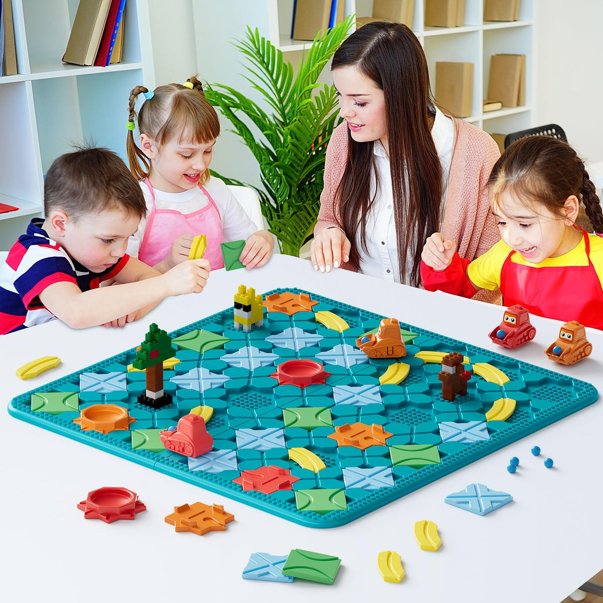Brain Stem Activity Logic Kits, Board Teaser Games & Puzzles Toys with 200+ Challenges, 4 Difficulty Levels for Kids Ages 3-10, Educational Learning Maze Games for Toddlers