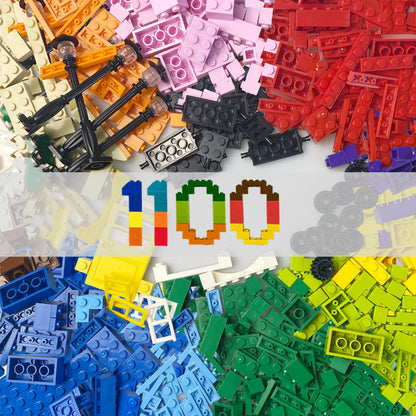HUIZDQ 1500 Pieces Building Bricks, Classic Bulk Small Blocks, Classic Bricks Set Basic Building Blocks Compatible with All Major Brands