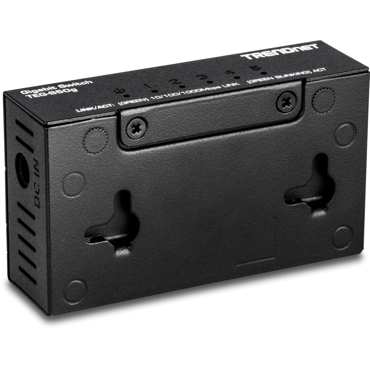TRENDnet 5 Port Mini Gigabit Switch, TEG-S50g, GREENnet Technology, NDAA + TAA Compliant, Desktop Metal Ethernet Network Switch, 5 x Gigabit Ports, Fanless, Lifetime Protection, Black
