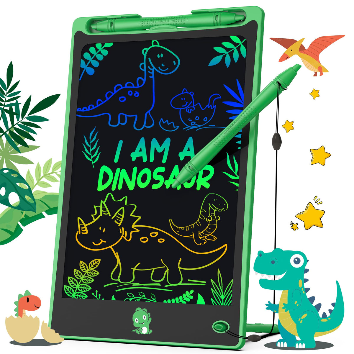Hockvill LCD Writing Tablet for Kids 8.8 Inch, Toys for Girls Boys Drawing Pad for 3 4 5 6 7 Year Old Kids Toys, Children Christmas Birthday Gift for Kids Toddler Doodle Board Travel Essentials