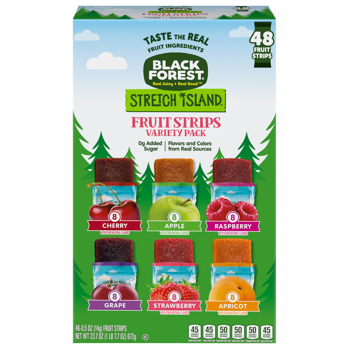 Black Forest Stretch Island Fruit Strips Variety Pack, 12 Count (Pack of 2)
