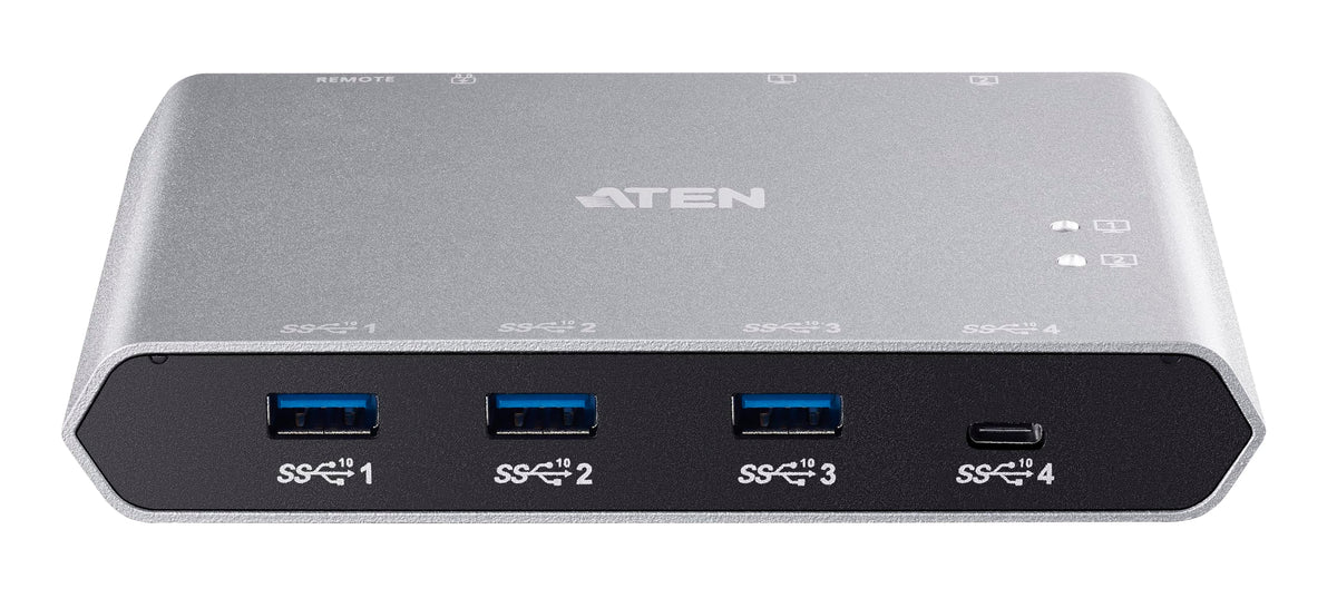 ATEN 2-Port USB-C Gen 2 Sharing Switch with Power Pass-Through | UK Version US3342