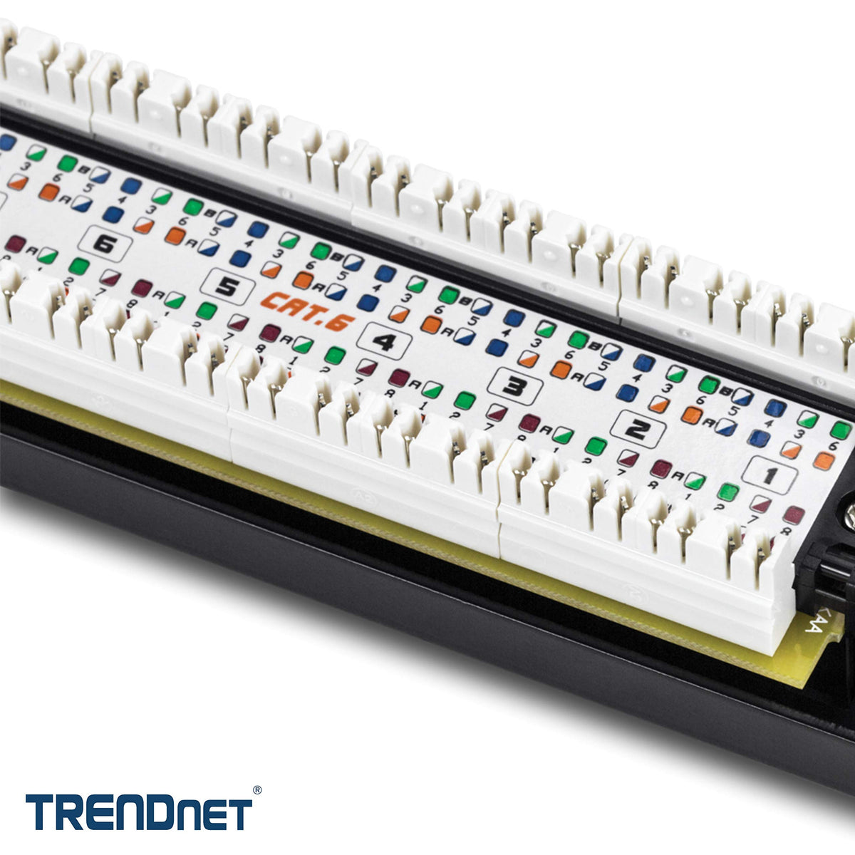 TRENDnet 16-Port Cat6 Unshielded Patch Panel,Rackmount, 1U 19", Cat3,Cat4,Cat5,Cat5e,Cat6 Compatible, 250Mhz Connection, Ideal for Copper Gigabit Ethernet Connections, Black, TC-P16C6