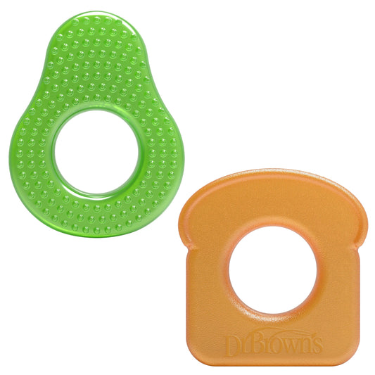 Dr. Brown's AquaCool Water-Filled Teether, Cooling Baby Teether Toy for Sore Gums, Apple Pineapple, BPA-Free, 3m+, 2-Pack