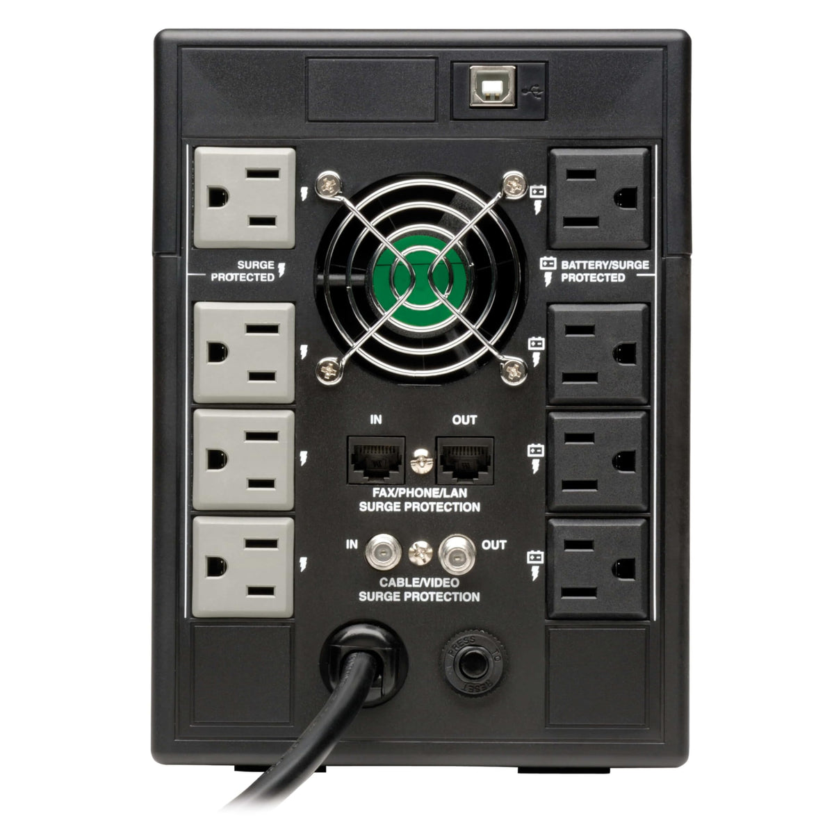 Tripp Lite SMART1500LCD 1500VA Rack Mount UPS Battery Backup, 900W, 8 Outlets, PWM Sine Wave, Short Depth 2U Rackmount UPS, AVR, LCD Screen