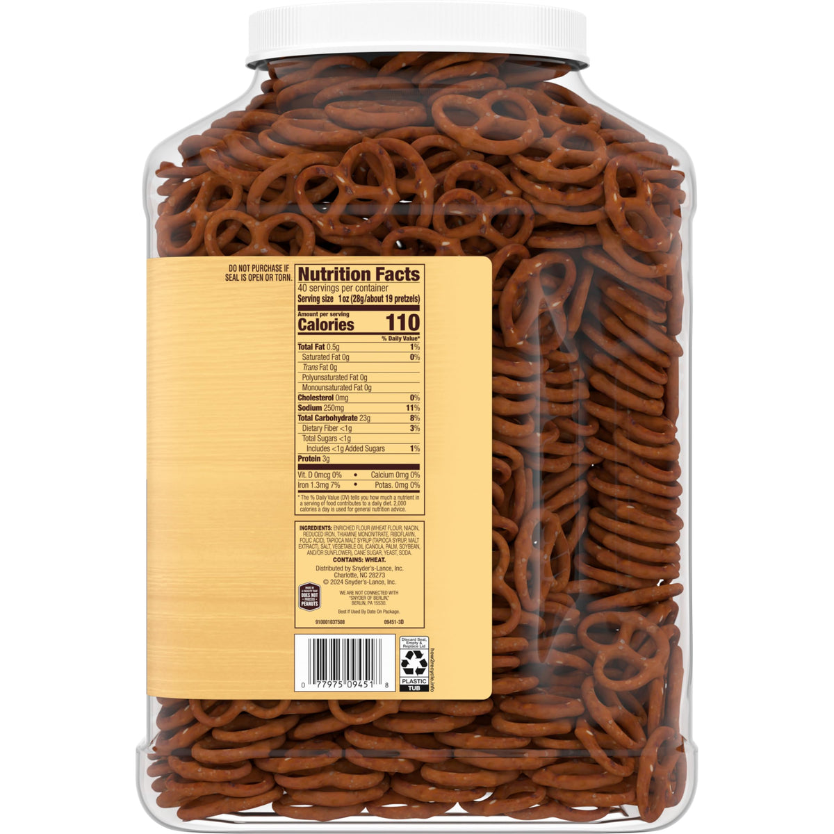 Snyder's of Hanover Mini Pretzels, 16 Oz Bag