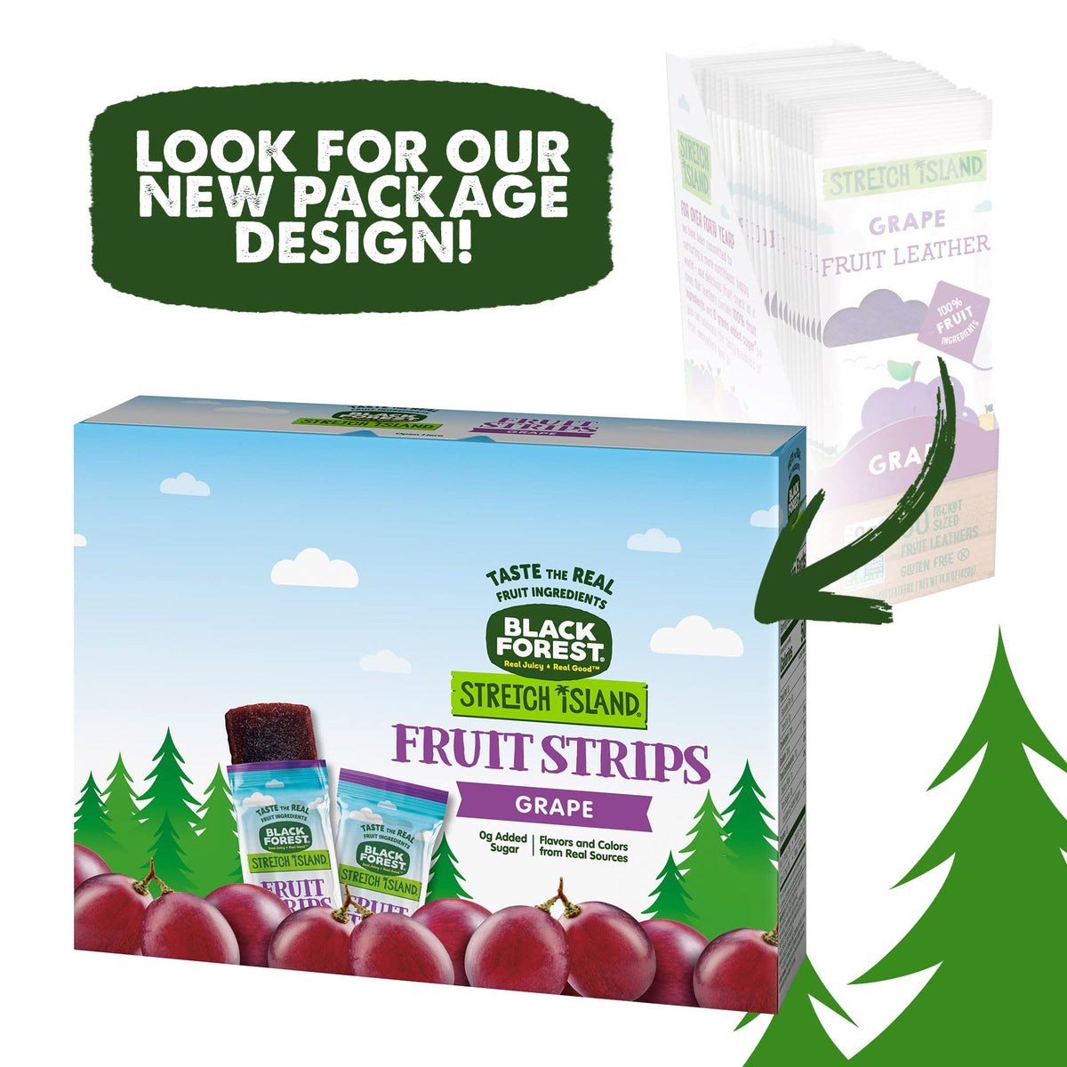 Black Forest Stretch Island Fruit Strips Variety Pack, 12 Count (Pack of 2)