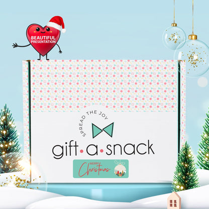 Gift A Snack - Fathers Day Treats Snack Box Variety Pack Care Package + Greeting Card (40 Count) Birthday Sweet Treats Gift Basket, Candies Chips Crackers Bars Office Food Assortments & Variety Gifts