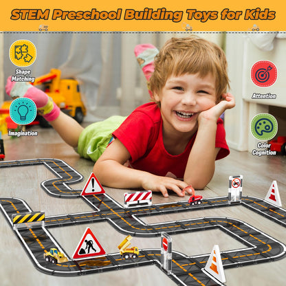Magnetic Tiles Toddler Building Blocks Toys, Magnet Montessori Kids Toys for 3+ Year Old Boys and Girls, Preschool Learning Sensory STEM Education Gift Games, Birthday Gifts Idea for Kids Toddlers.