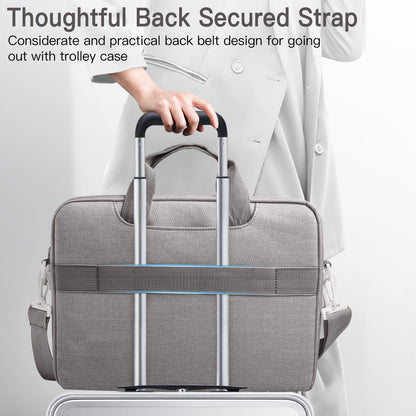 JETech 15 15.6 16 Inch Laptop Bag Case, Waterproof Computer Sleeve Cover Compatible with MacBook Air/Pro 15/16, Surface Book 3/2 15, Dell Inspiron 15.6, HP Pavilion 15.6 (Light Grey)