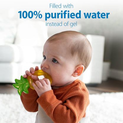 Dr. Brown's AquaCool Water-Filled Teether, Cooling Baby Teether Toy for Sore Gums, Apple Pineapple, BPA-Free, 3m+, 2-Pack