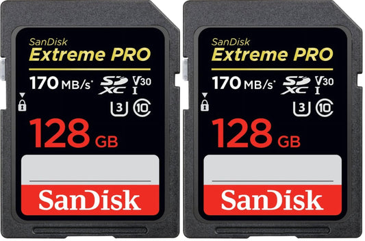 [Older Version] SanDisk 128GB Extreme PRO SDXC UHS-I Card - C10, U3, V30, 4K UHD, SD Card - SDSDXXY-128G-GN4IN