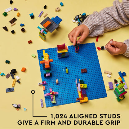 LEGO Classic Blue Baseplate 11025 Building Toy Set for Preschool Kids, Boys, and Girls Ages 4+ (1 Pieces)