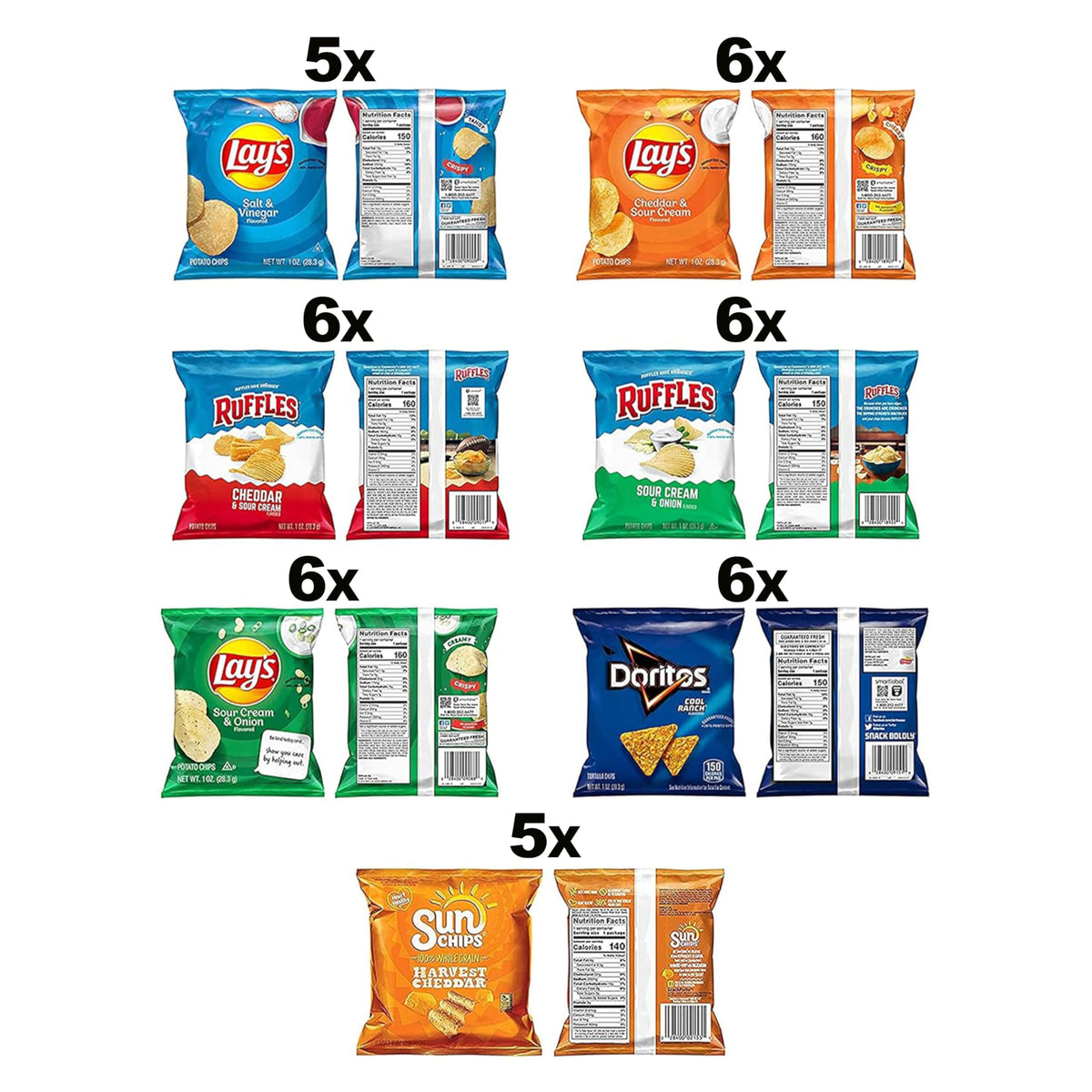 Frito-Lay Doritos & Cheetos Mix (40 Count) Variety Pack