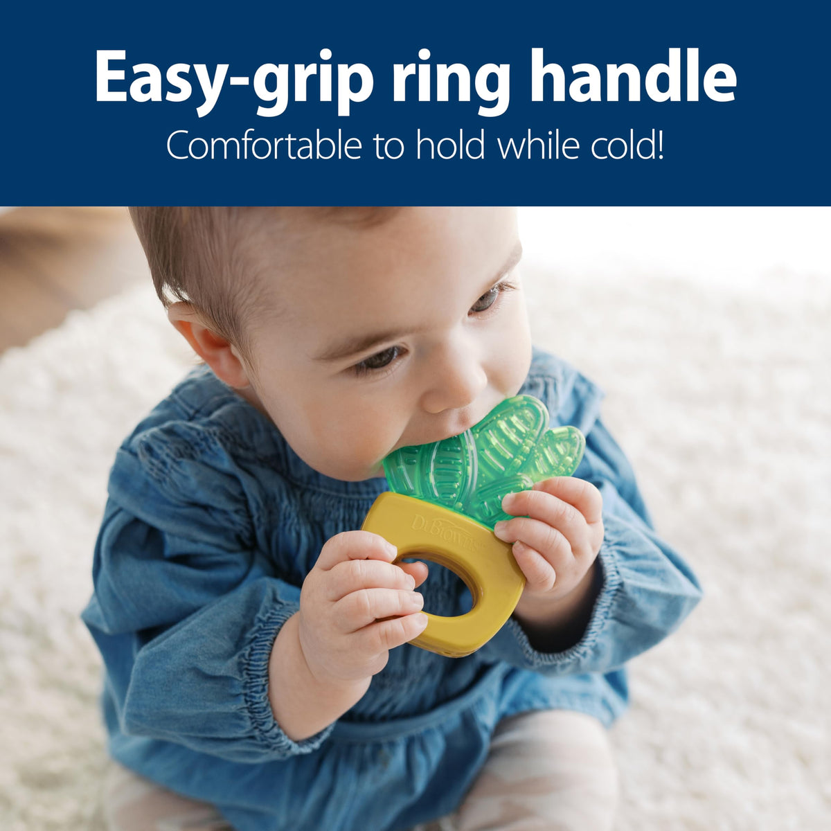 Dr. Brown's AquaCool Water-Filled Teether, Cooling Baby Teether Toy for Sore Gums, Apple Pineapple, BPA-Free, 3m+, 2-Pack