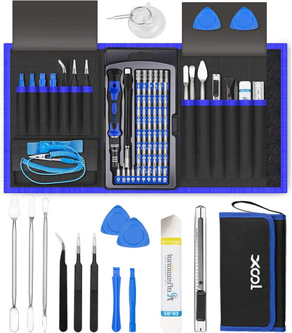 Professional Computer Repair Tool Kit, Precision Laptop Screwdriver Kit, XOOL 80 in 1 Electronics Repair Tool with 56 Magnetic Bits, Compatible for Macbook, iPhone, Game Console, Tablet