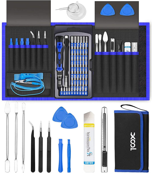 Professional Computer Repair Tool Kit, Precision Laptop Screwdriver Kit, XOOL 80 in 1 Electronics Repair Tool with 56 Magnetic Bits, Compatible for Macbook, iPhone, Game Console, Tablet